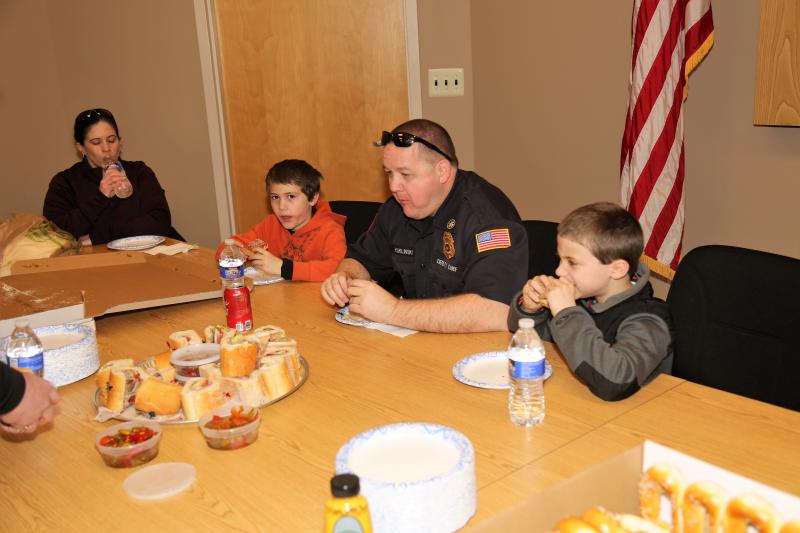 Kuklinski Family enjoying refreshments after ceremony