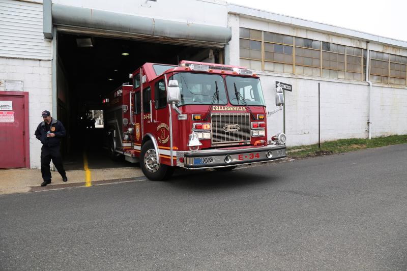 Squad 34 backing into our Temporary Station