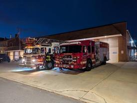 Squad 34 Standing by at Goodwill Fire Company, Pottstown Borough along with Boyertown Ladder 95